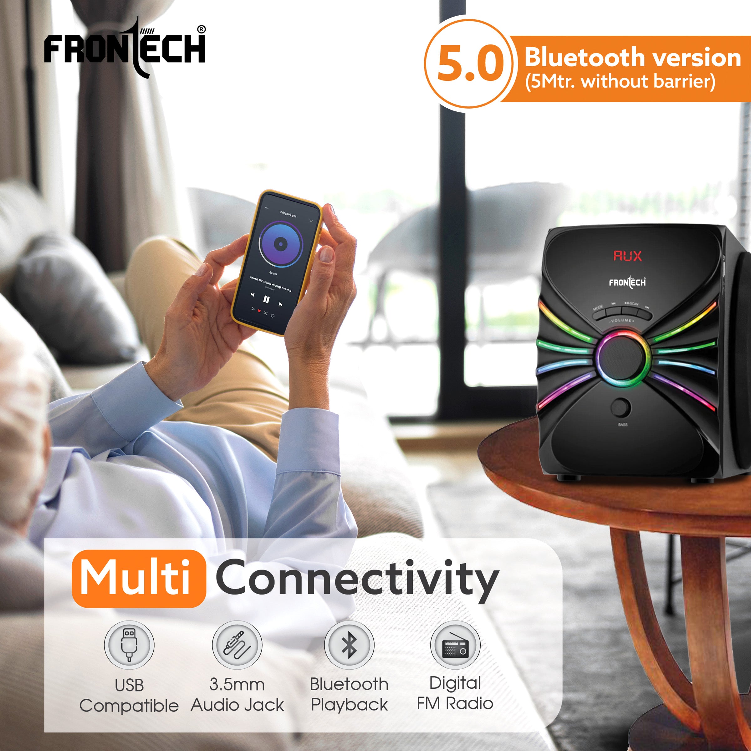 Frontech 2.1 Channel Bluetooth Speaker System (SW-0141) Frontech 2.1 Channel Bluetooth Speaker System (SW-0141)